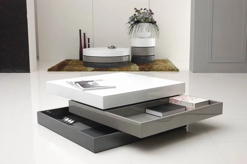 12.5" 3 Tone Mdf Square Coffee Table
