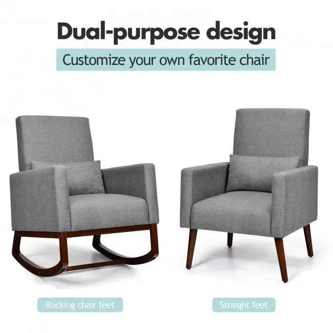 2-in-1 Rocking Chair - Grey