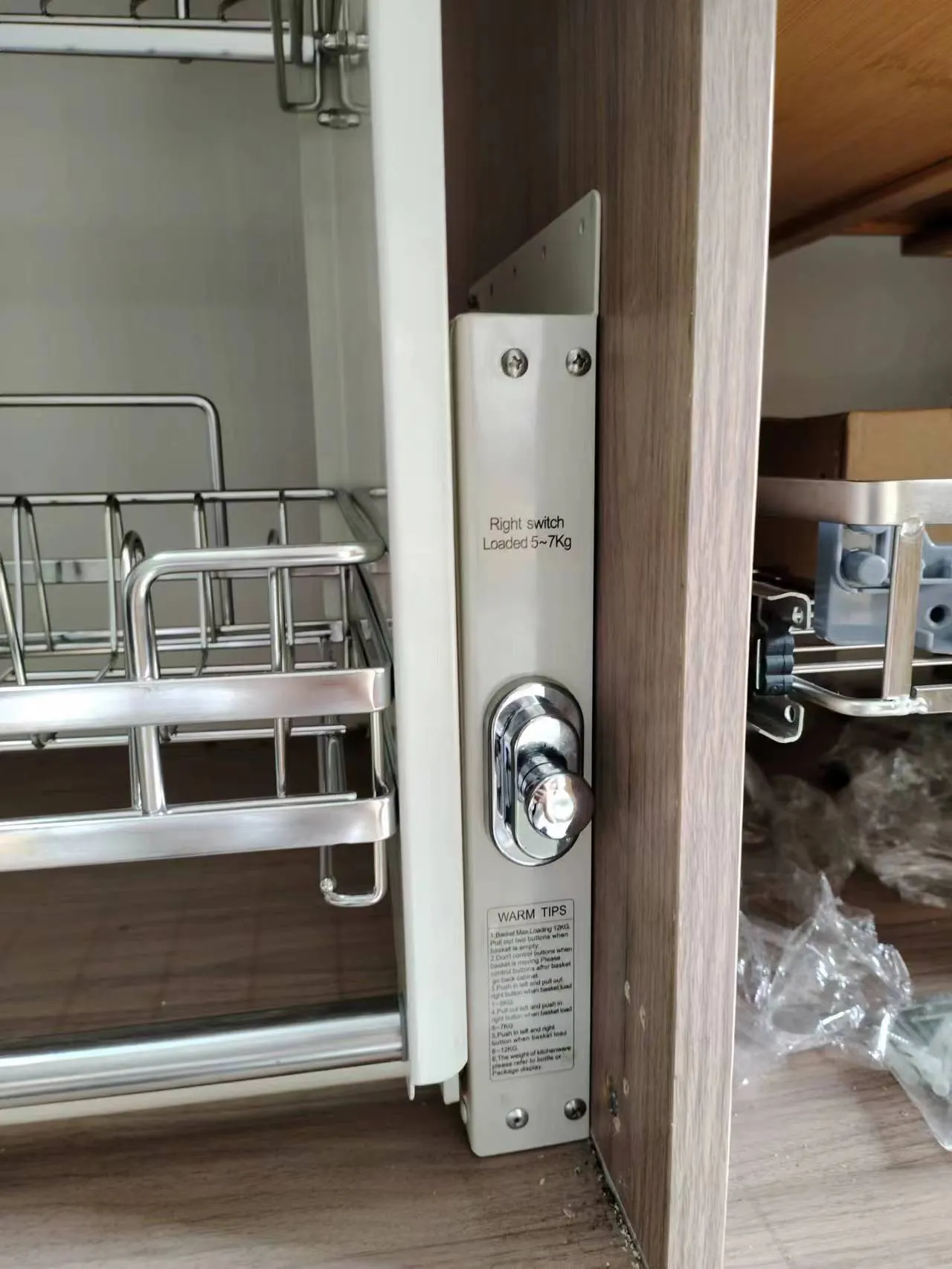 2 Tier Pull-Out Cabinet Organizer Drop Down-600MM