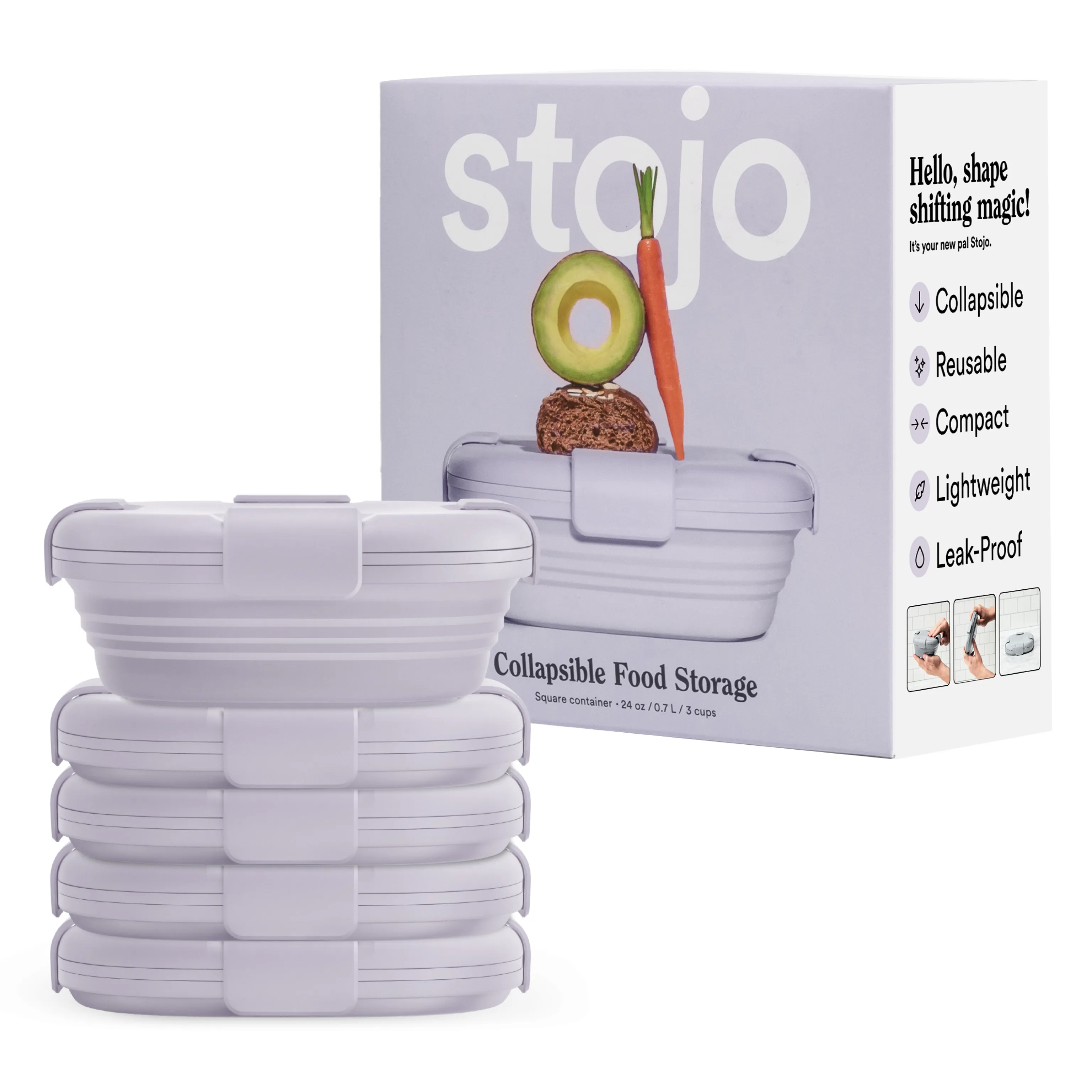 24 oz Box by Stojo Products Inc.