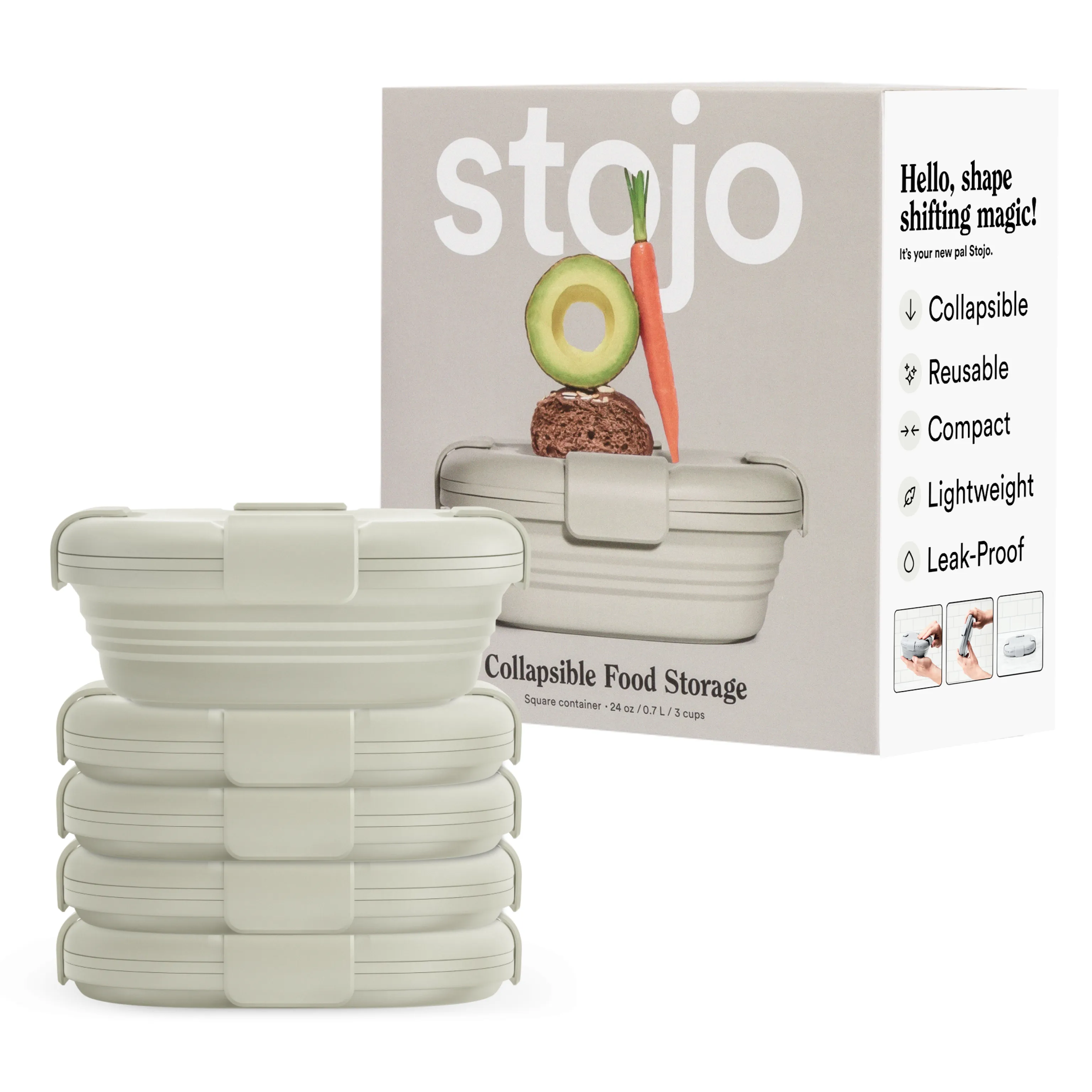 24 oz Box by Stojo Products Inc.