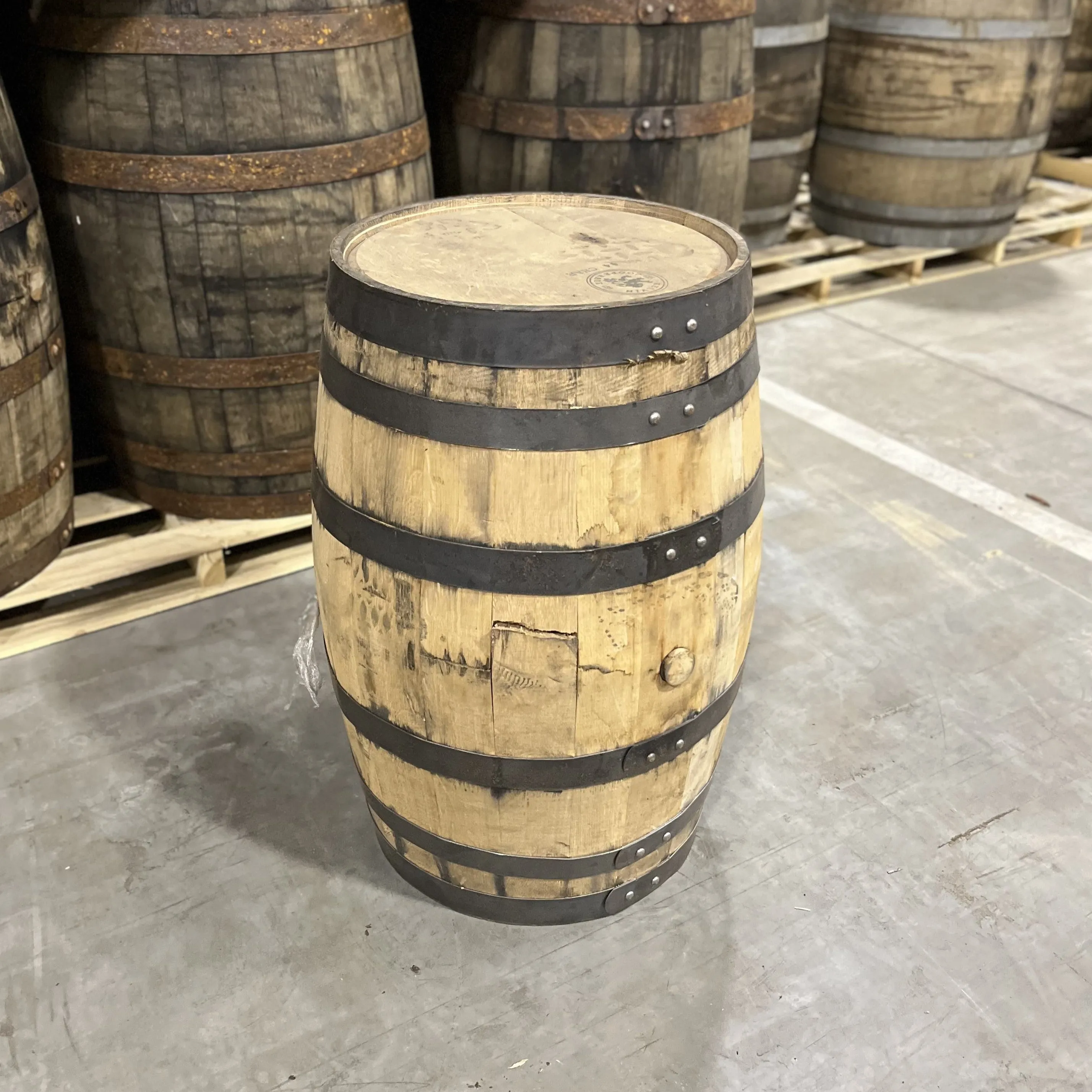 25 Gallon Furniture Grade Whiskey Barrel