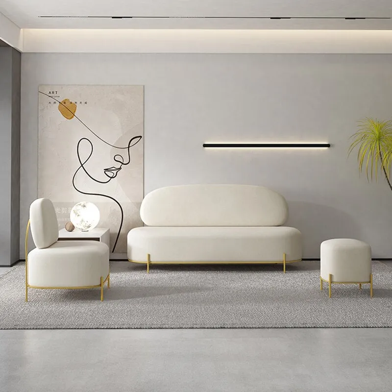 3-Seater Curved Sofa Loveseat Set
