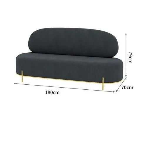 3-Seater Curved Sofa Loveseat Set