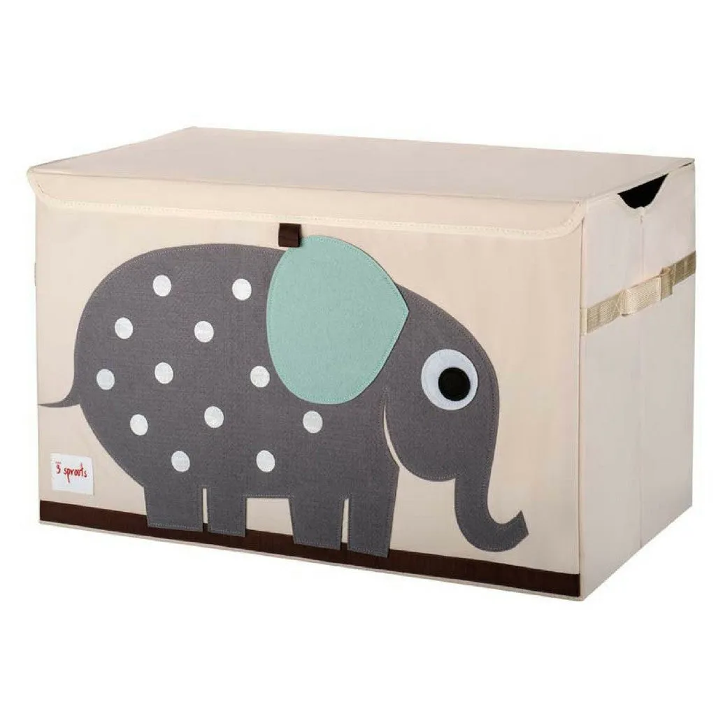 3 Sprouts Grey Elephant Toy Chest