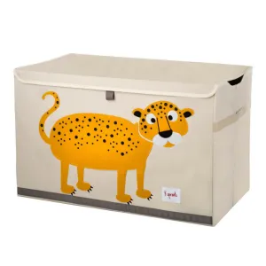 3 Sprouts Orange Leopard Toy Chest