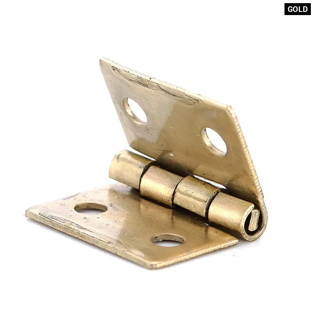 50 Antique Mini Bronze Gold Door Hinges for Cabinets Boxes