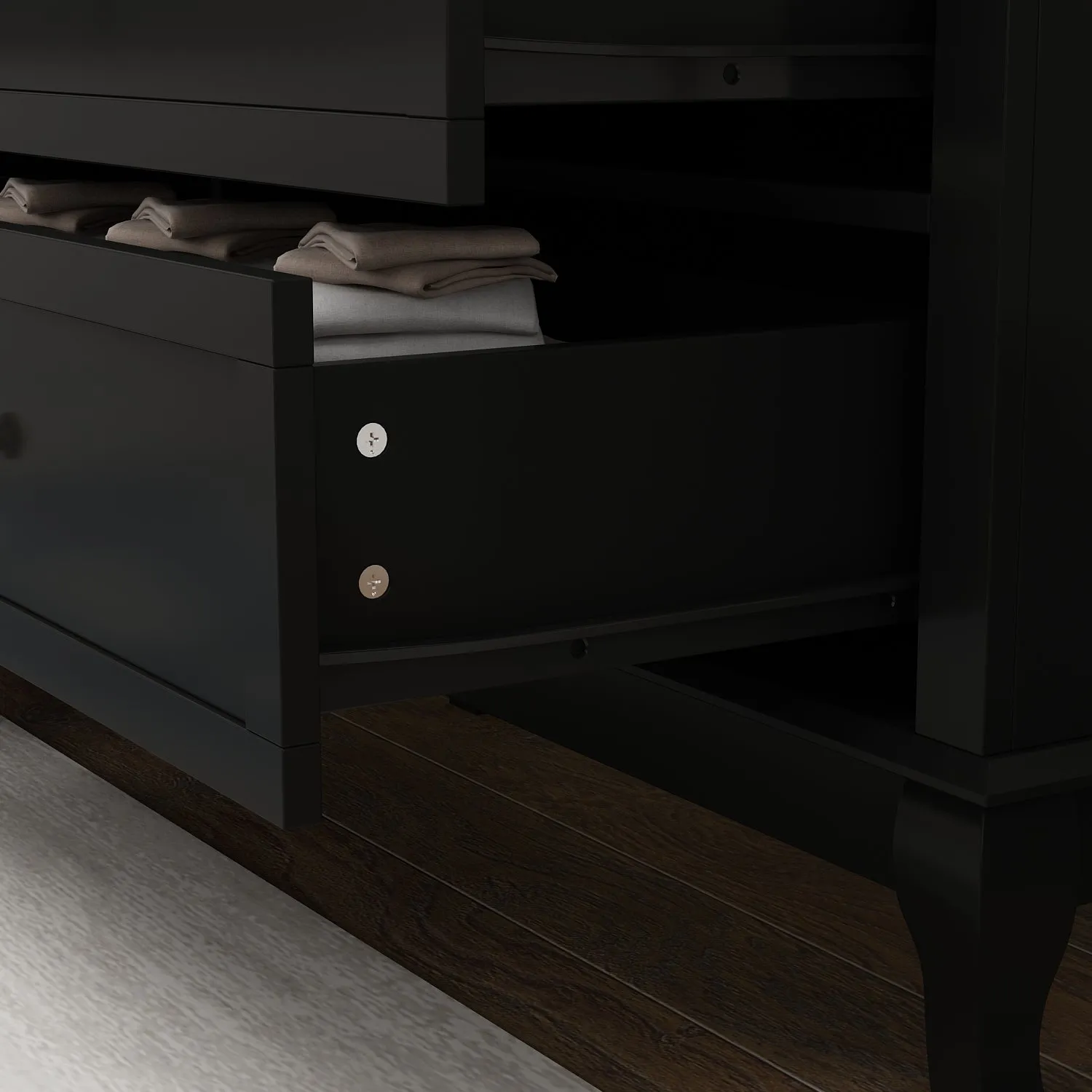 6-Drawer Dresser for Bedroom Display Wood Storage Chest of 6 Drawers Cabinet