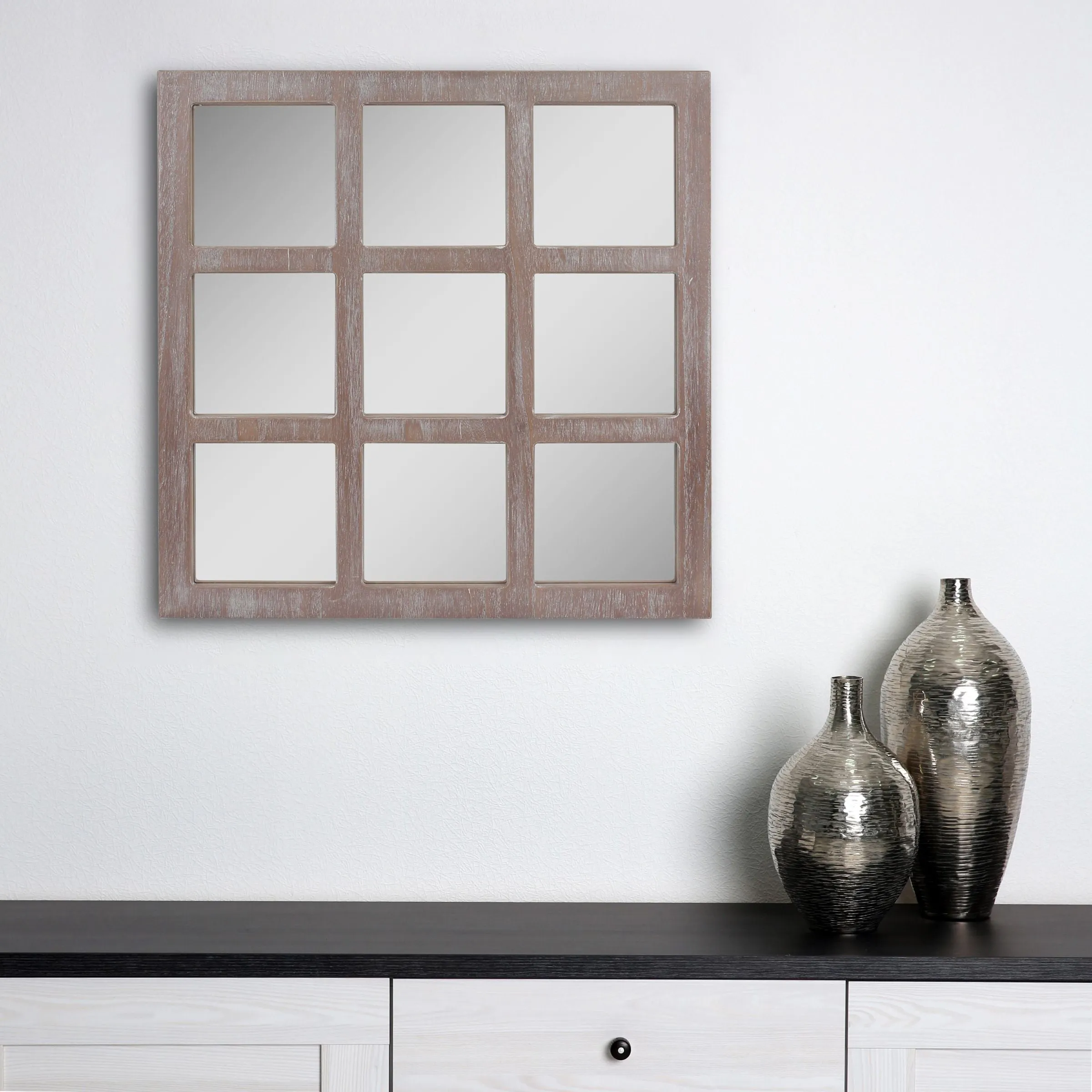 9-Panel Window Pane Mirror - 23 inch