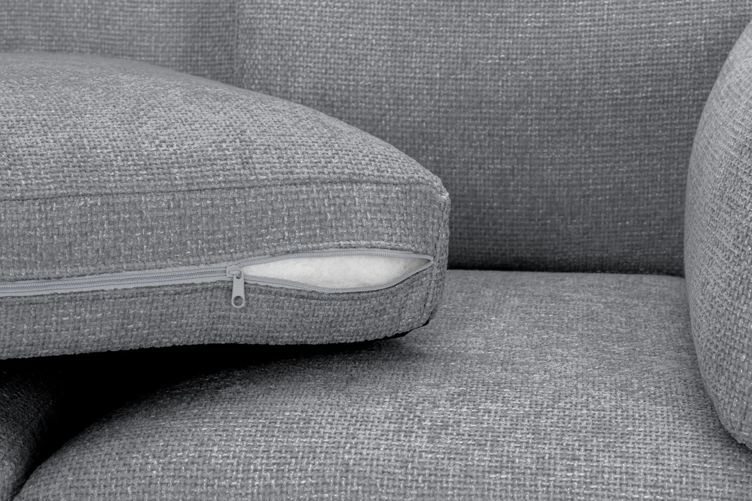 Aida Sofa Grey 3 Seater - 206 CM