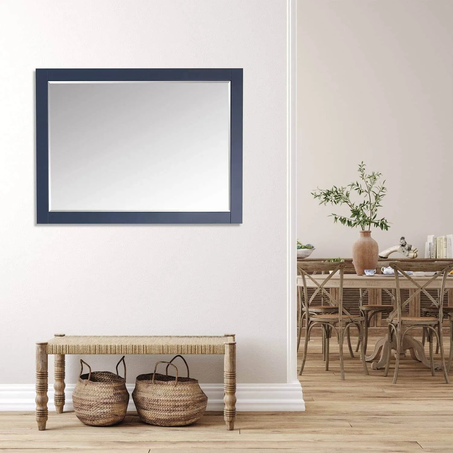 Altair Ivy 48 x 36 Wood Framed Bathroom Wall Mirror