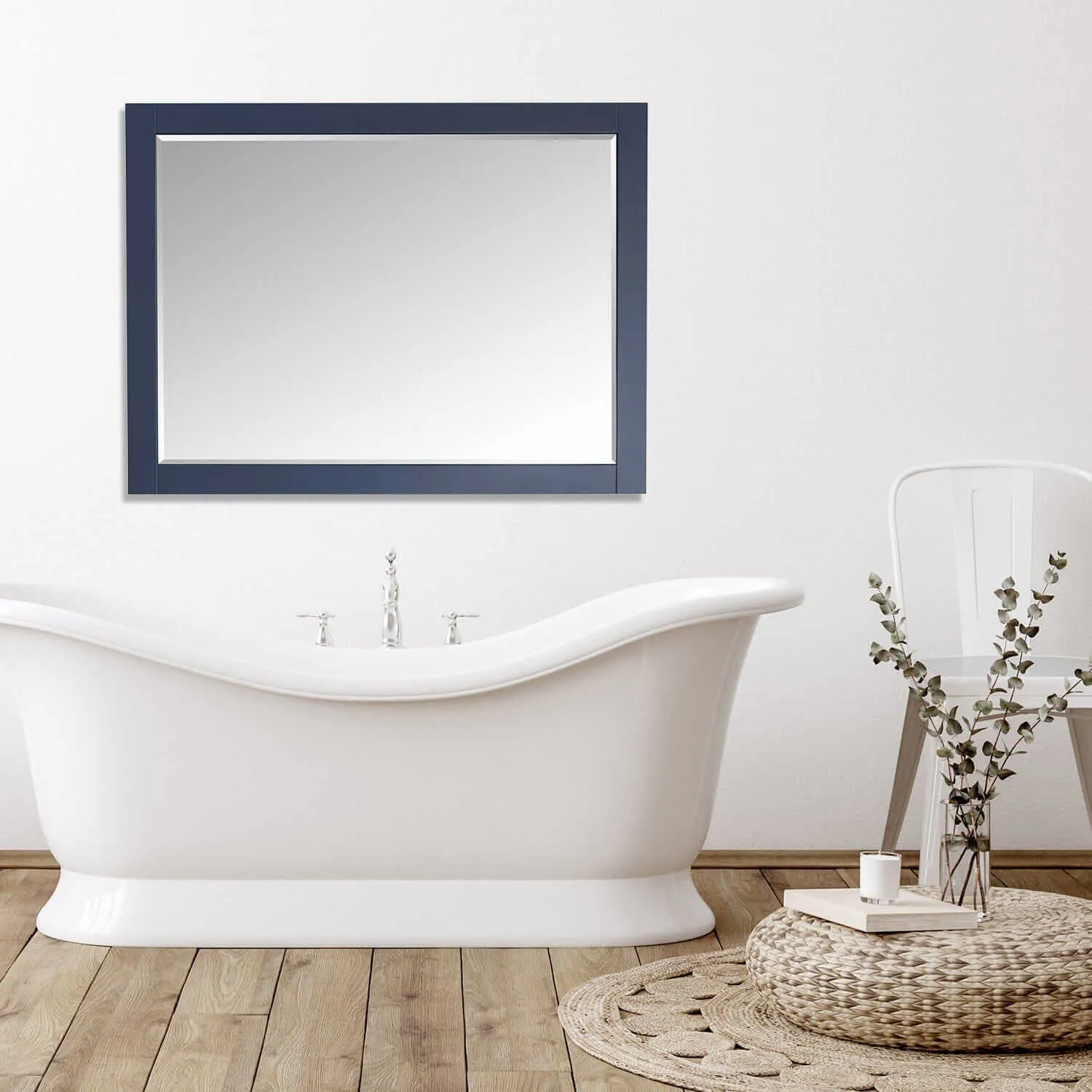 Altair Ivy 48 x 36 Wood Framed Bathroom Wall Mirror