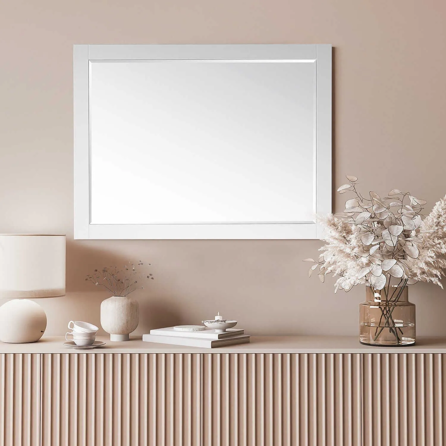 Altair Ivy 48 x 36 Wood Framed Bathroom Wall Mirror