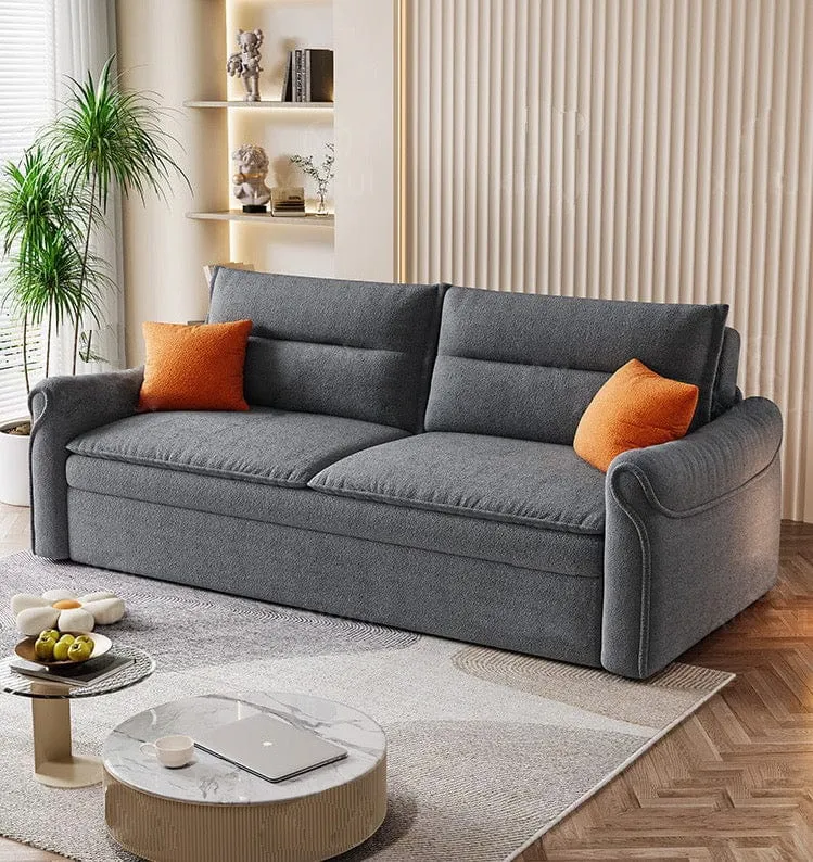 Alvis Cotton Fabric Storage Sofa Bed