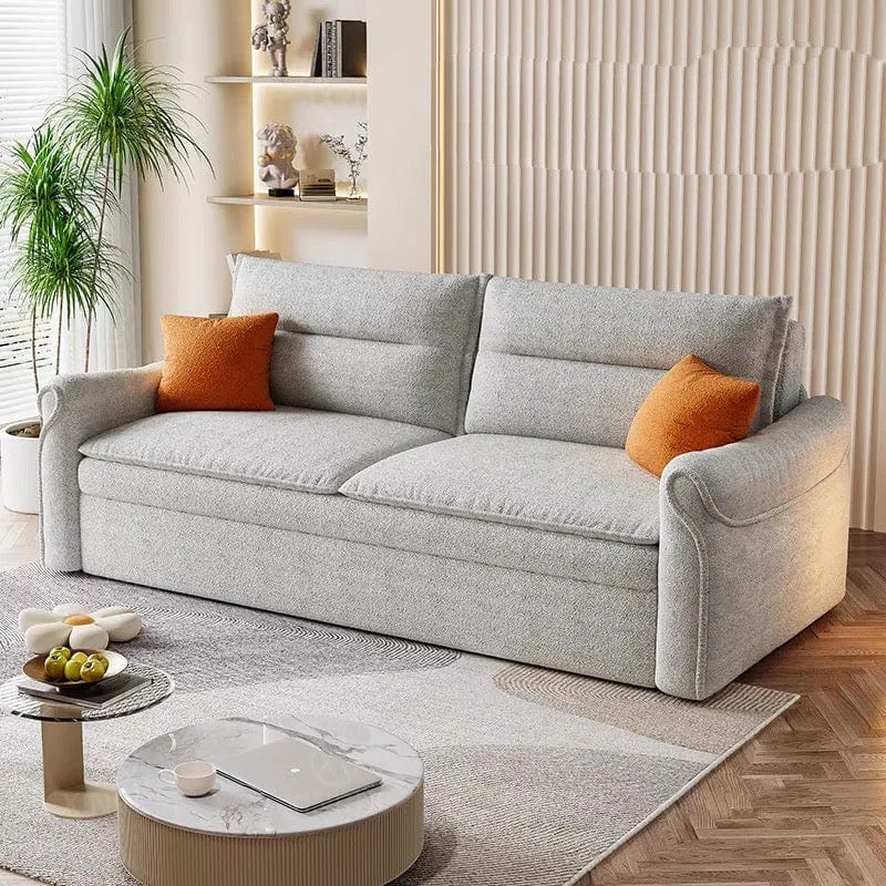Alvis Cotton Fabric Storage Sofa Bed