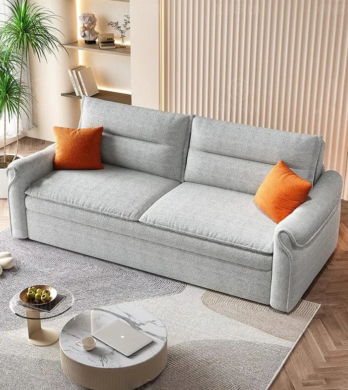 Alvis Cotton Fabric Storage Sofa Bed
