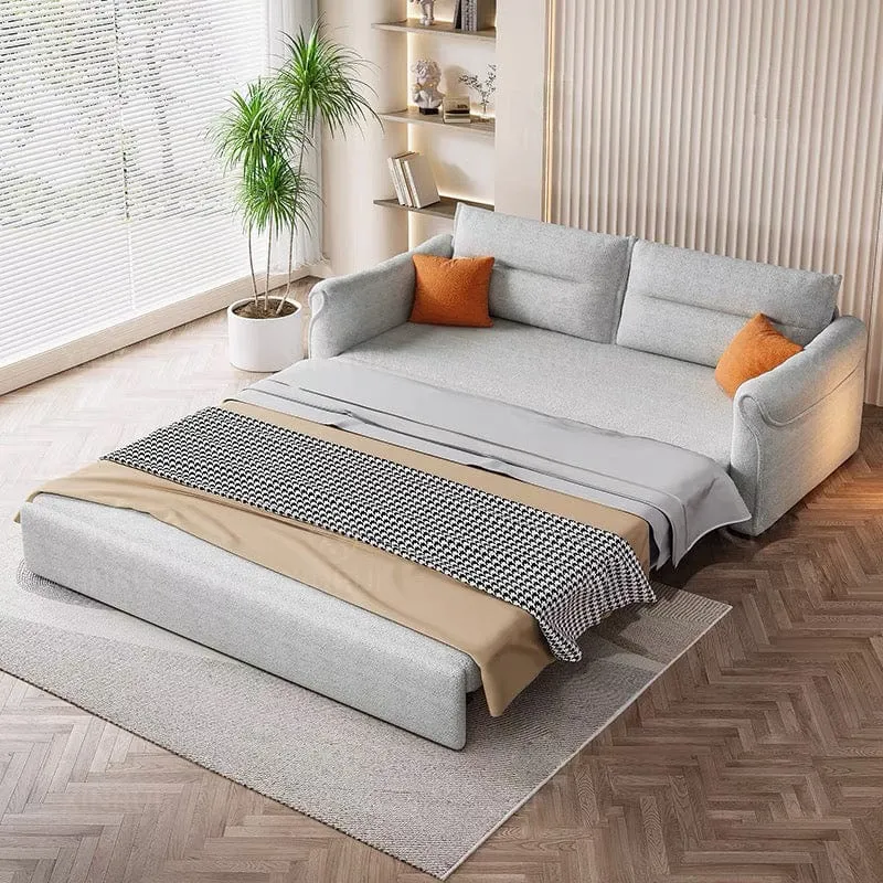 Alvis Cotton Fabric Storage Sofa Bed