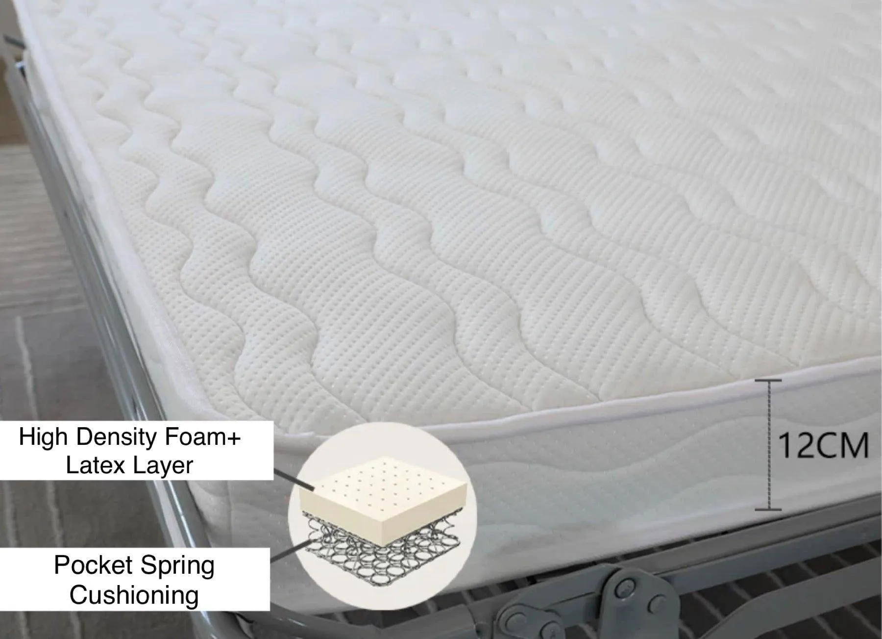Anthonia Foldable Sofa Bed with Mattress