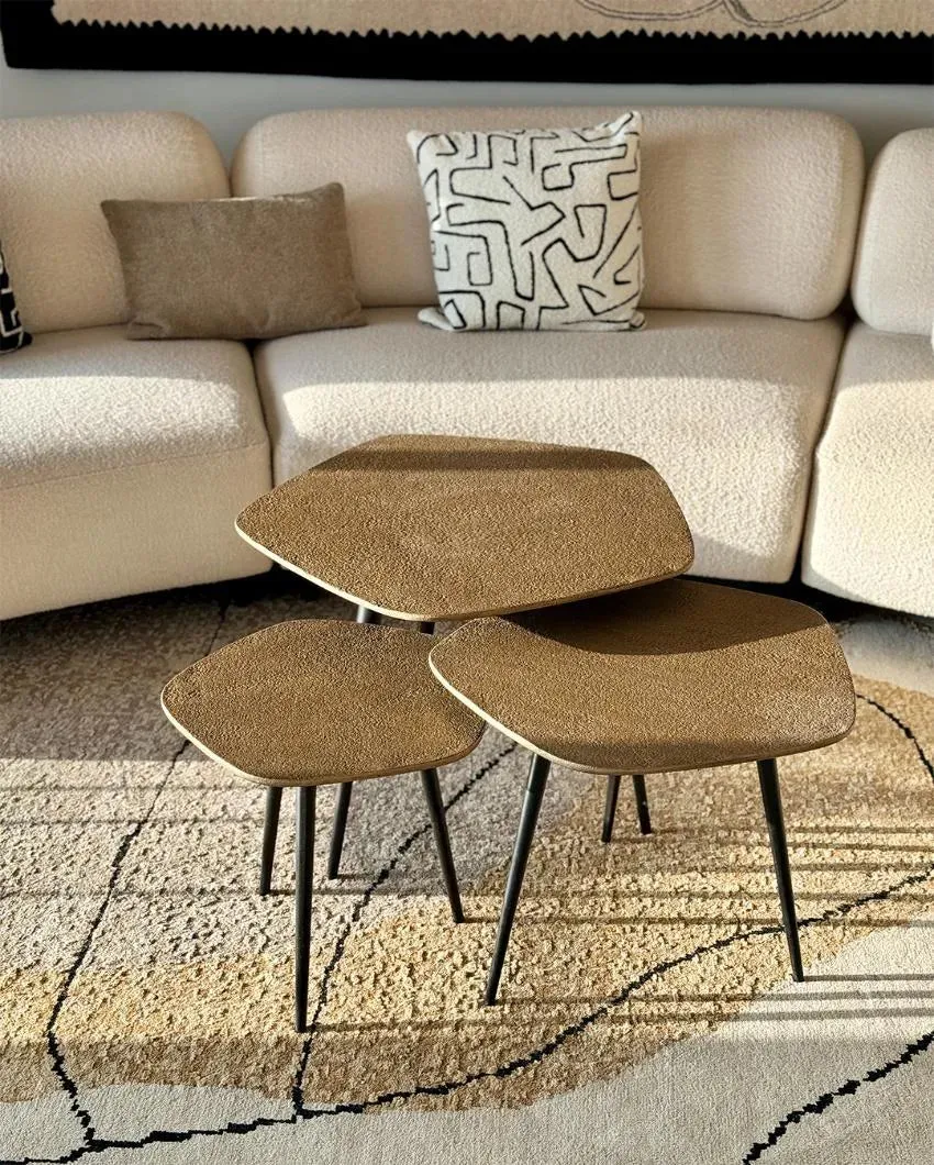 Antique Gold Kensington Coffee Tables | Set of 3