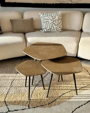 Antique Gold Kensington Coffee Tables | Set of 3