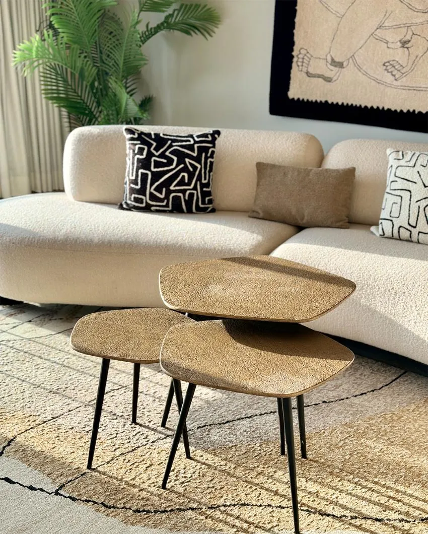 Antique Gold Kensington Coffee Tables | Set of 3
