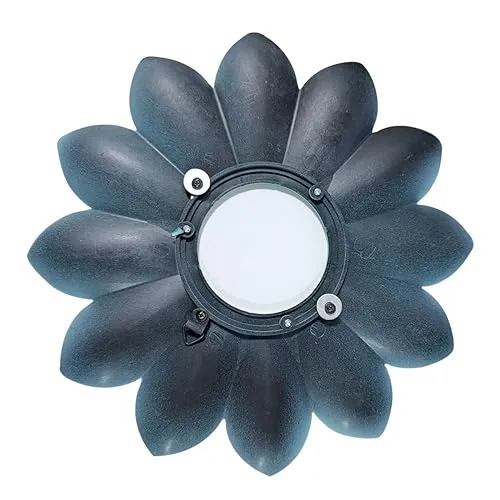 Art Street Lotus Flower Shape Decorative Plastic Wall Mirror, Plate for Wall Décor, Wall Hanging Carved Decal for Home Décor, Living Room & Bedroom (Sky Blue, 9.5 x 9.5 Inches)