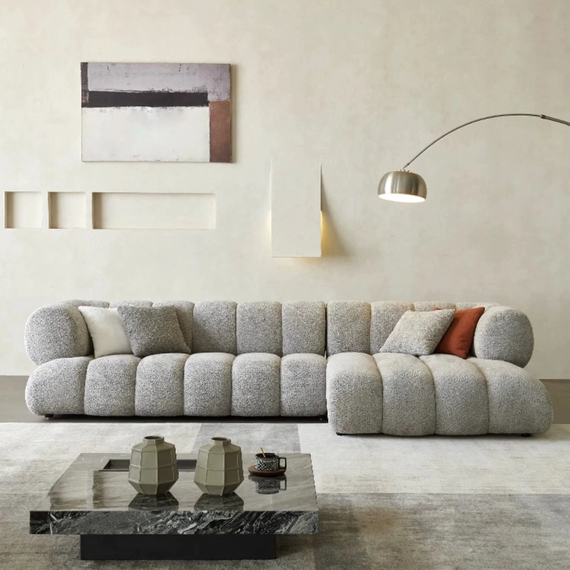 Benji Boucle Sectional Sofa