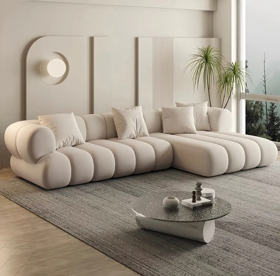 Benji Boucle Sectional Sofa