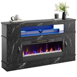 Bestier LED Fireplace TV Stand with 36 Inch Electric Fireplace