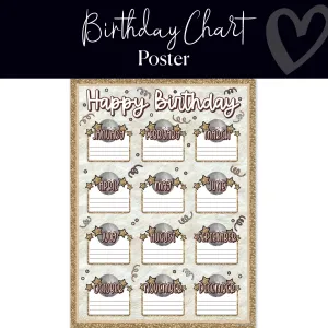 Birthday Chart | Classroom Posters | Cozy | Schoolgirl Style