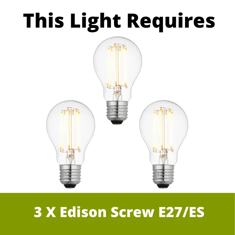 Bistro II 3 Light Silver Pendant - Holophane Glass Shades