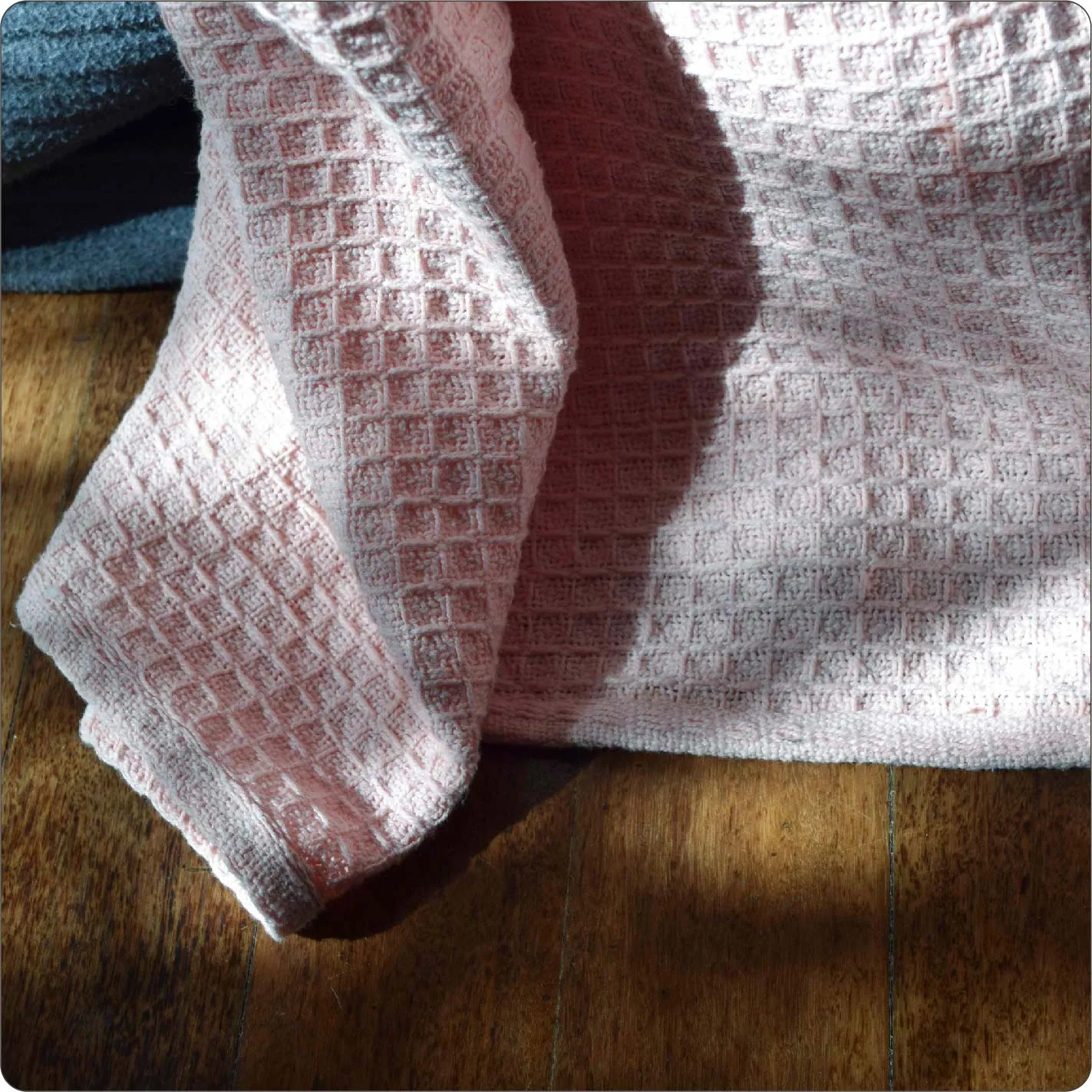 Blanket - Organic Waffle Byron Blush (130 x 180cm)