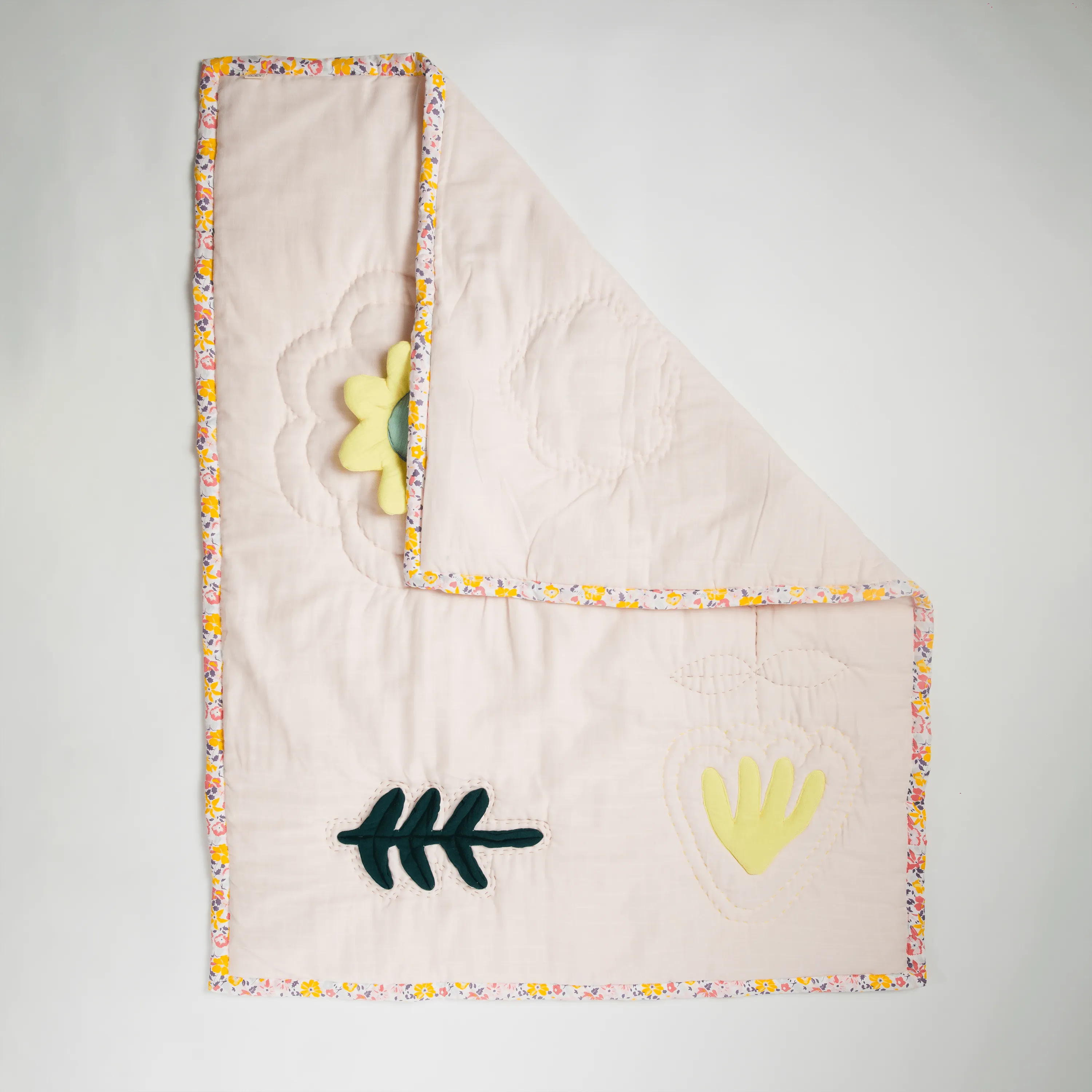 Bloom Your Own way Muslin Handmade Baby Quilt