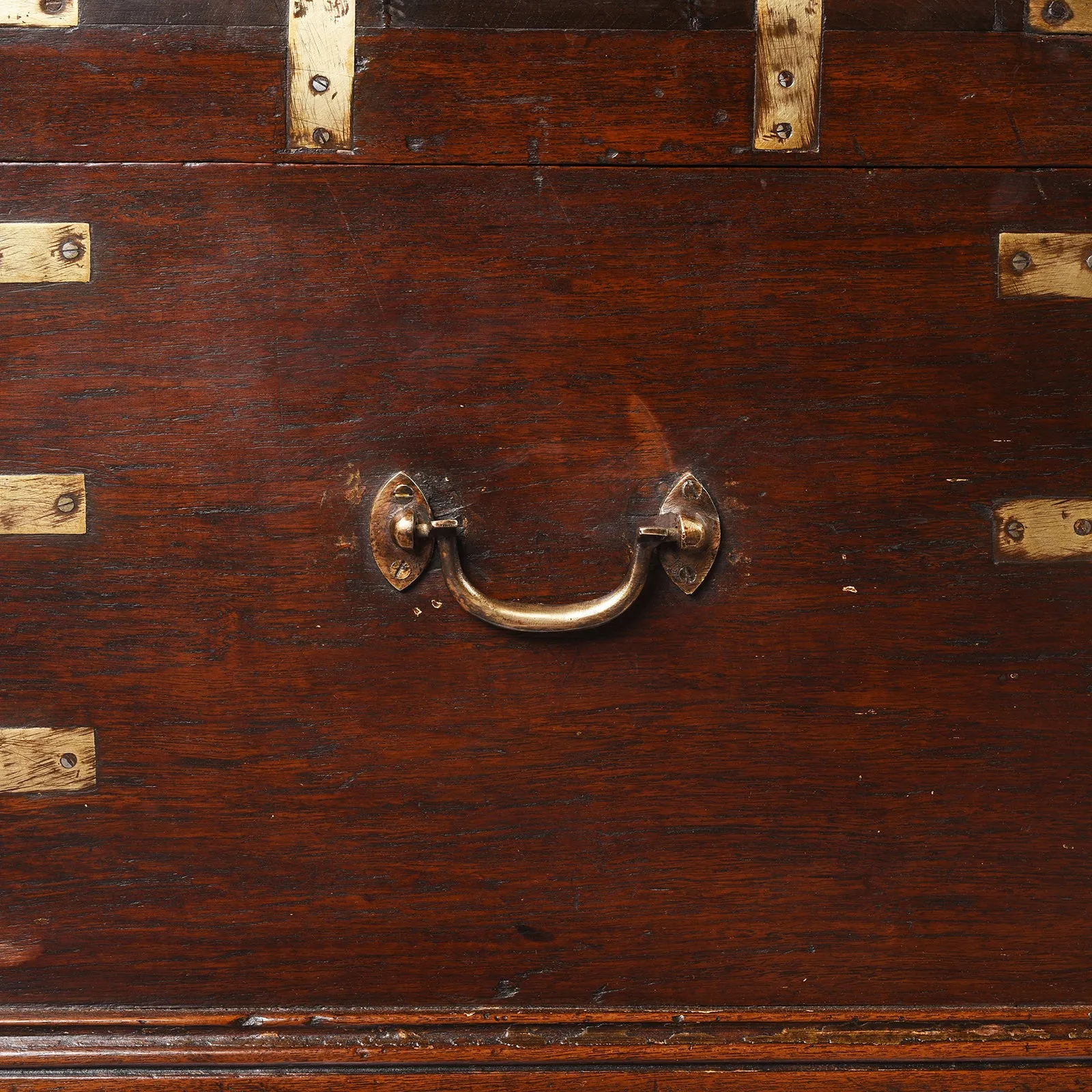 Brass Bound Military Chest From Kutch -19th Century