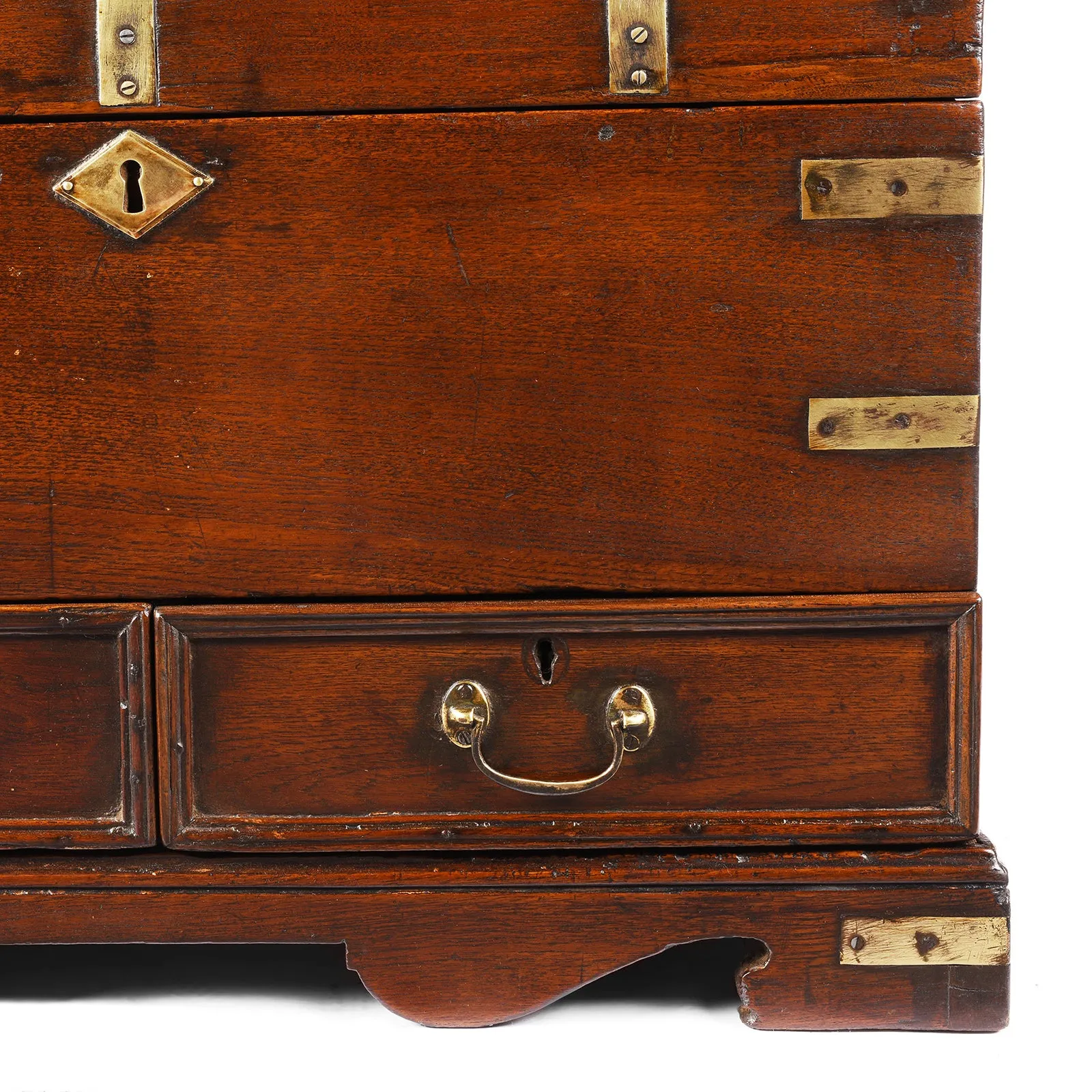 Brass Bound Military Chest From Kutch -19th Century