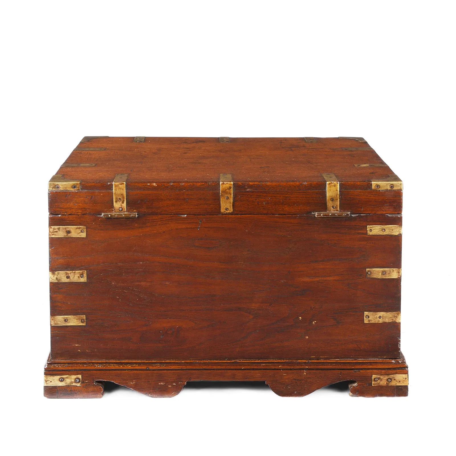Brass Bound Military Chest From Kutch -19th Century