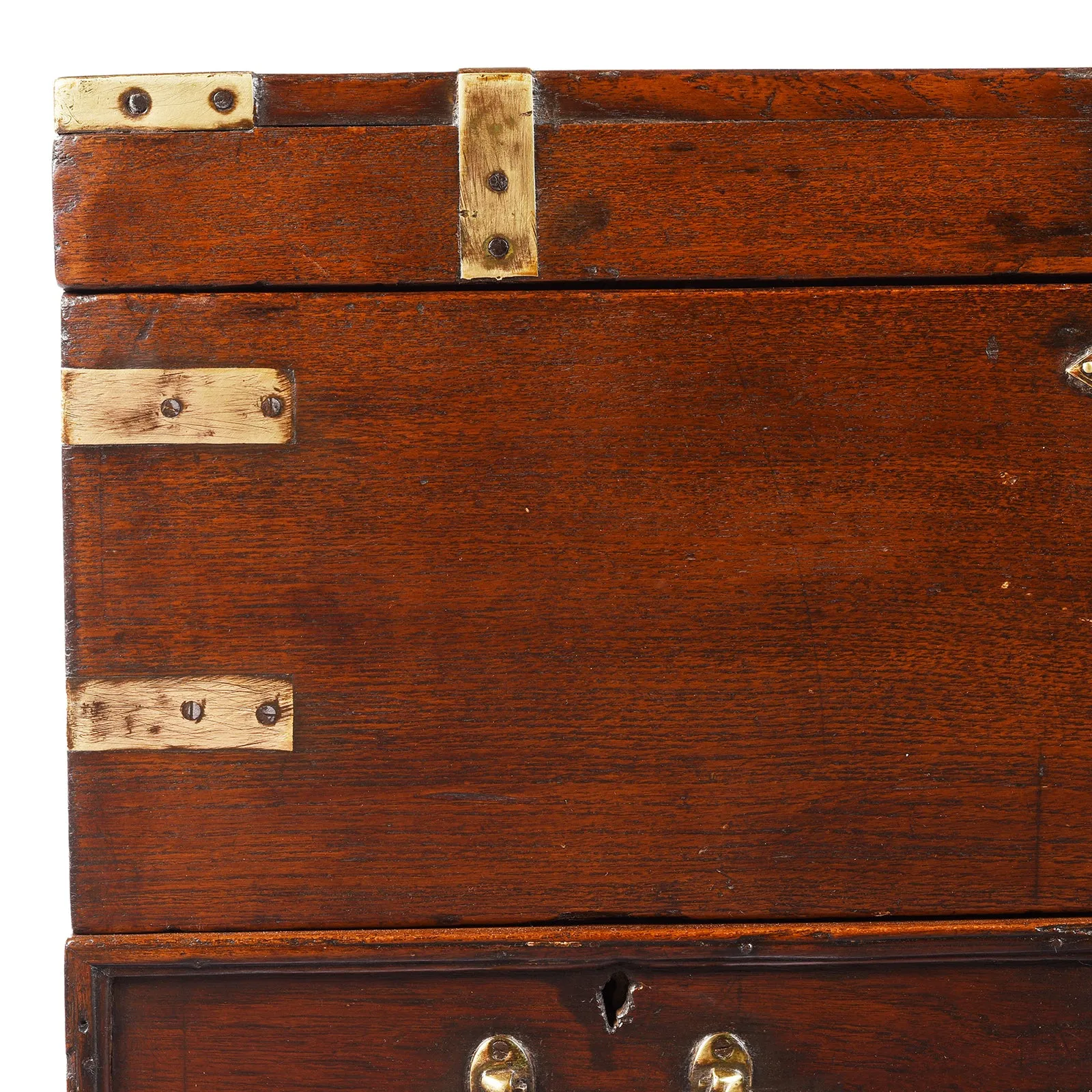 Brass Bound Military Chest From Kutch -19th Century