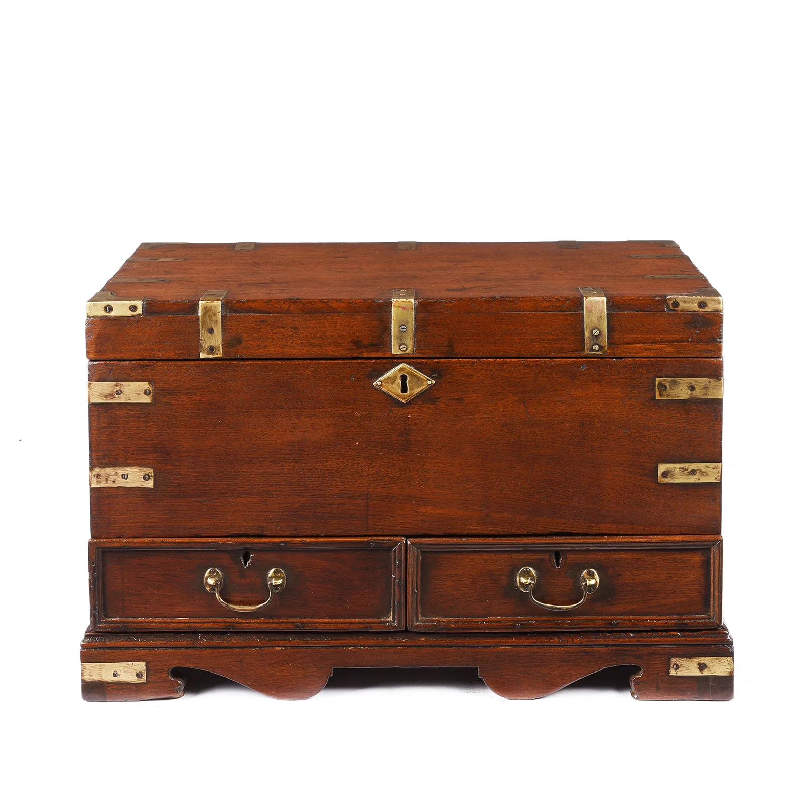 Brass Bound Military Chest From Kutch -19th Century