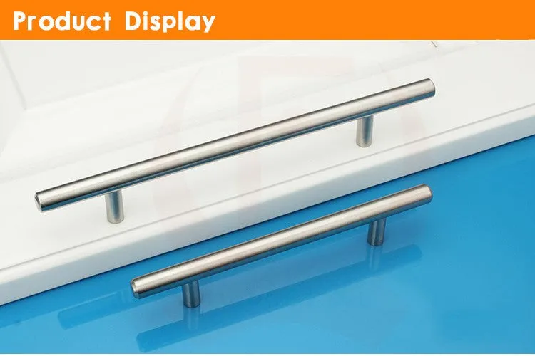 Brushed Nickel Stainless Steel Kitchen Handles (12mm diameter)