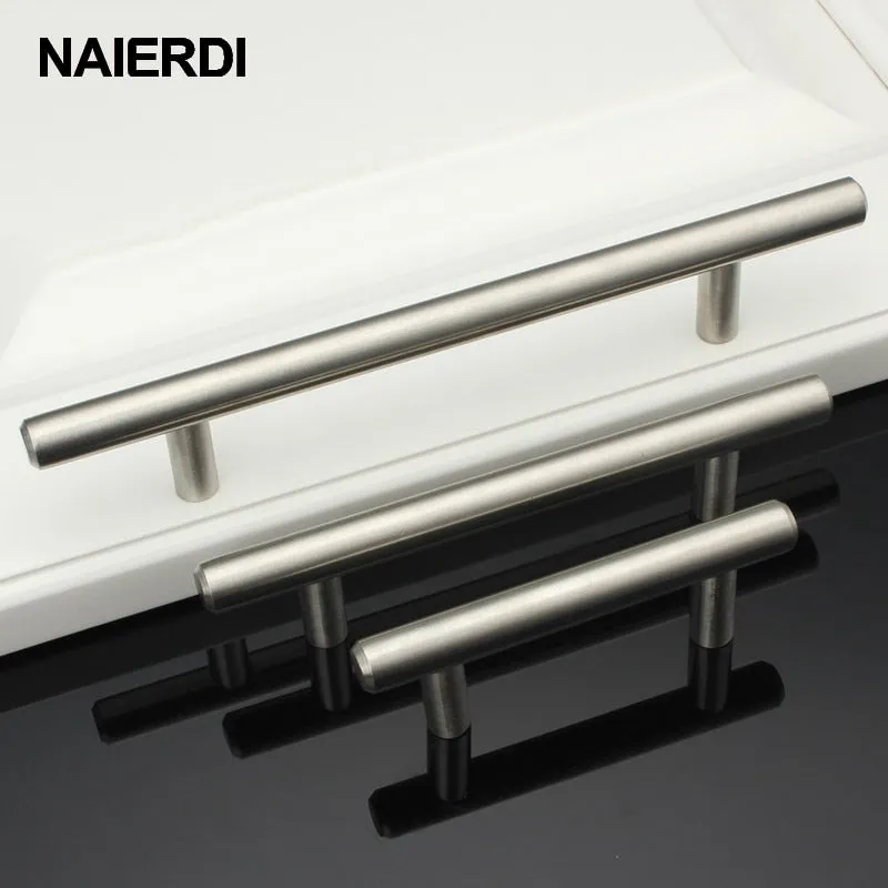 Brushed Nickel Stainless Steel Kitchen Handles (12mm diameter)
