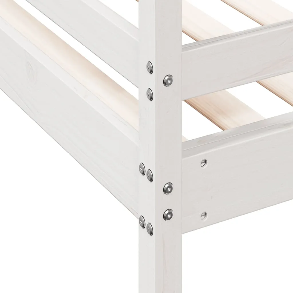 Bunk Bed 90x200/120x200 cm White Solid Wood Pine