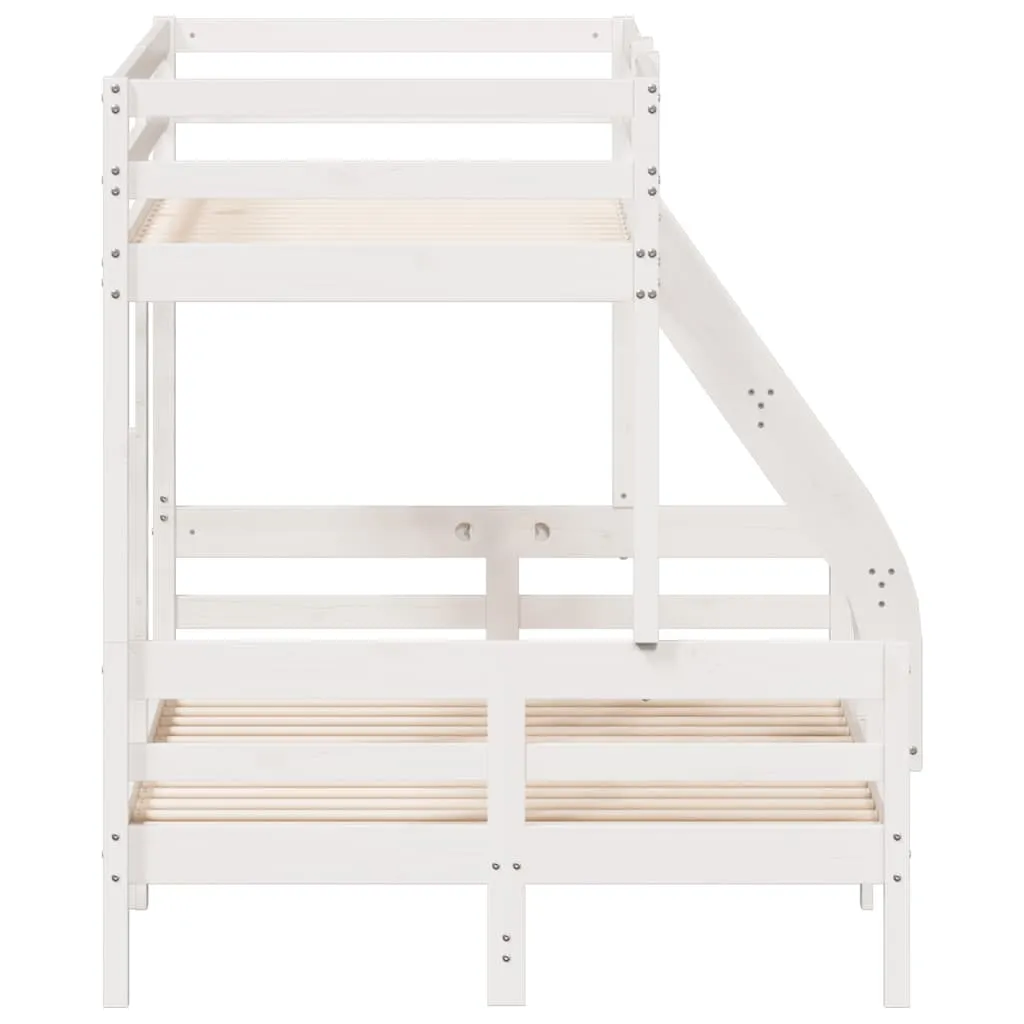 Bunk Bed 90x200/120x200 cm White Solid Wood Pine