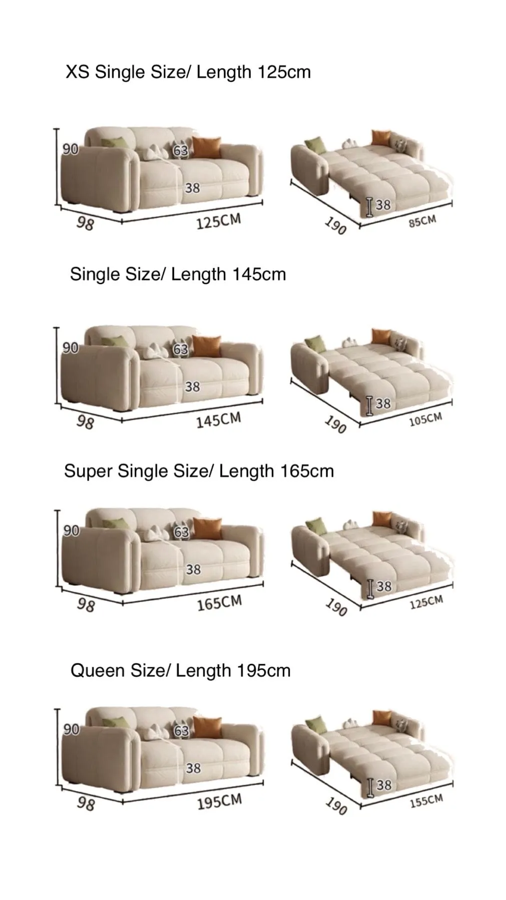Calico Electric Sofa Bed