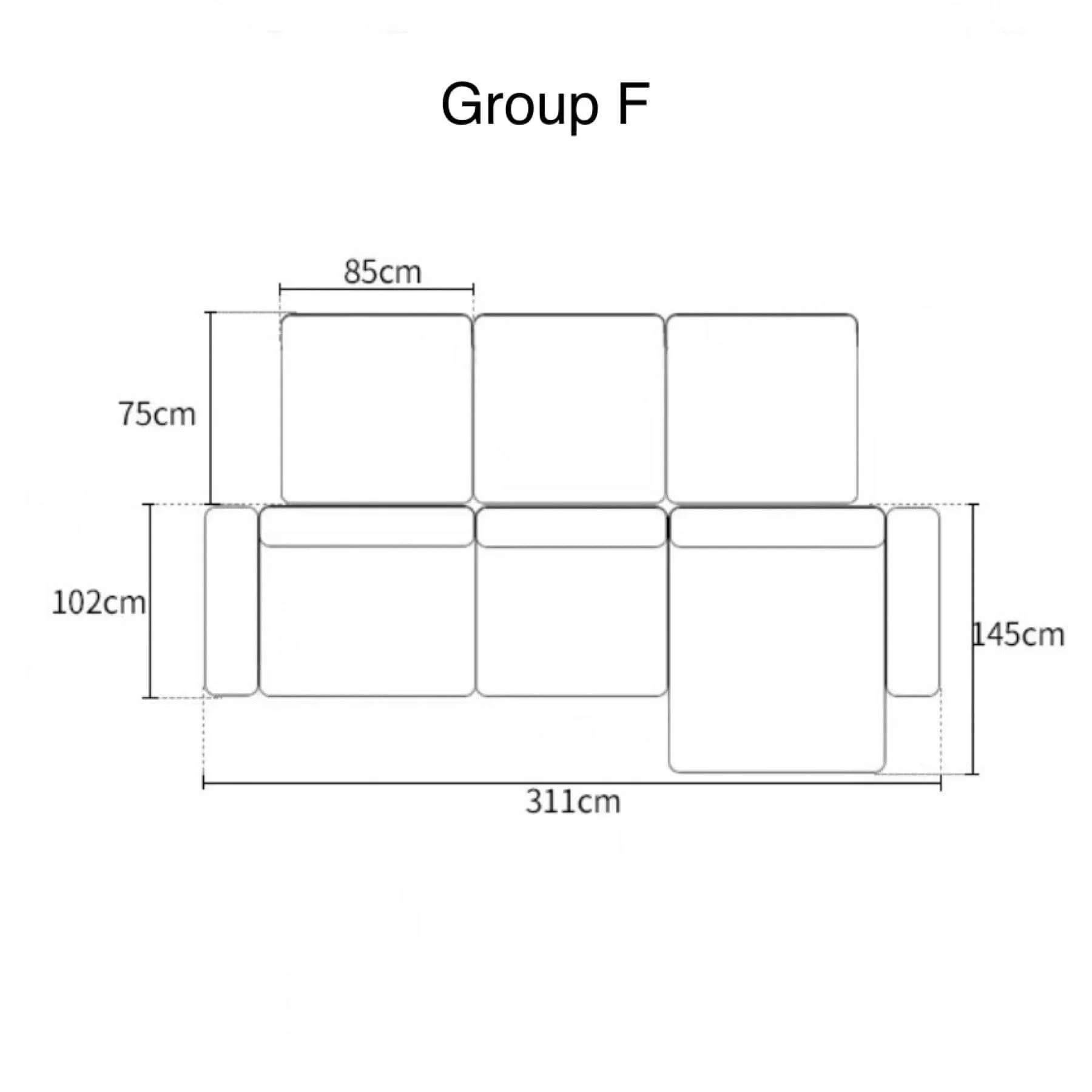 Caprice Sectional Island L-Shape Sofa