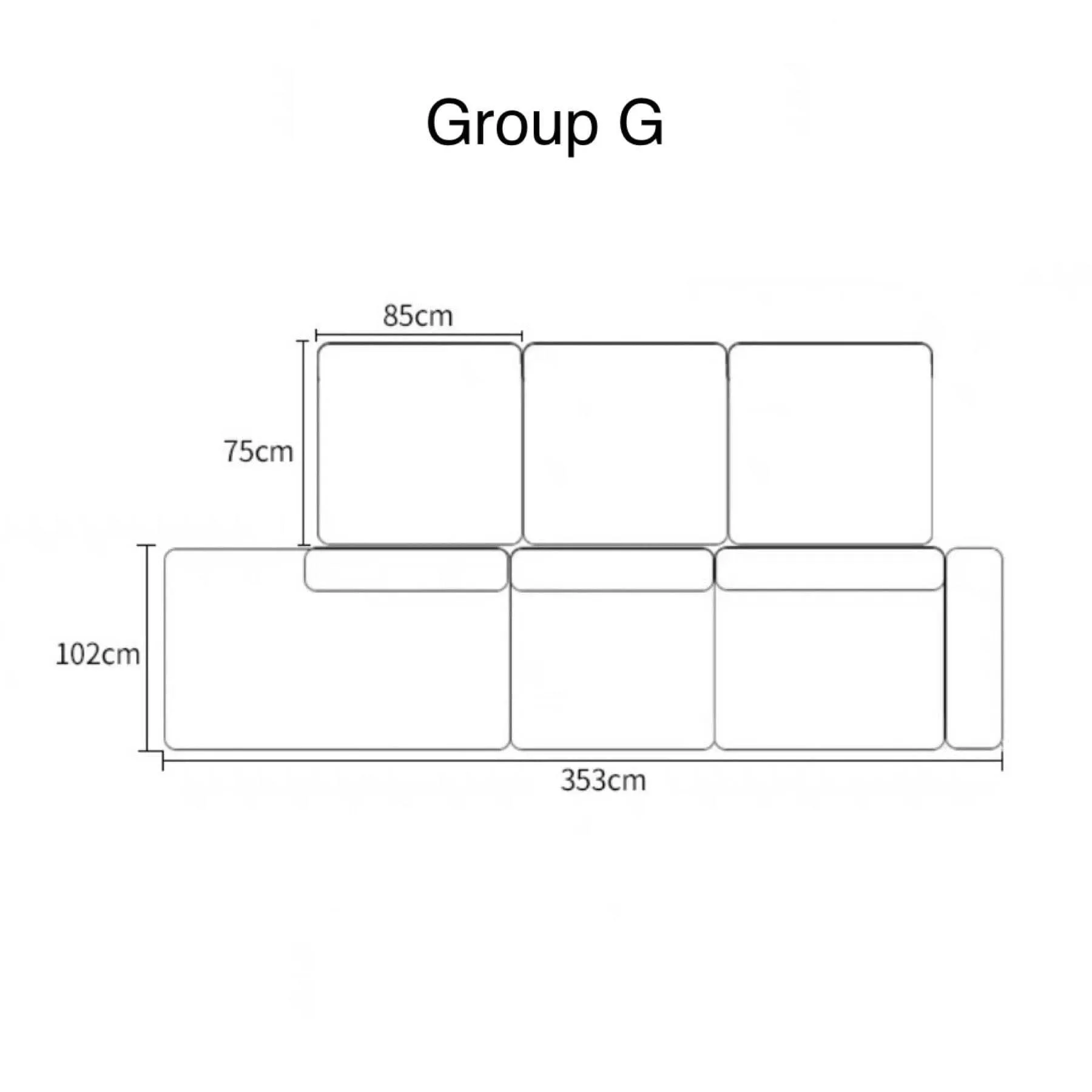 Caprice Sectional Island L-Shape Sofa