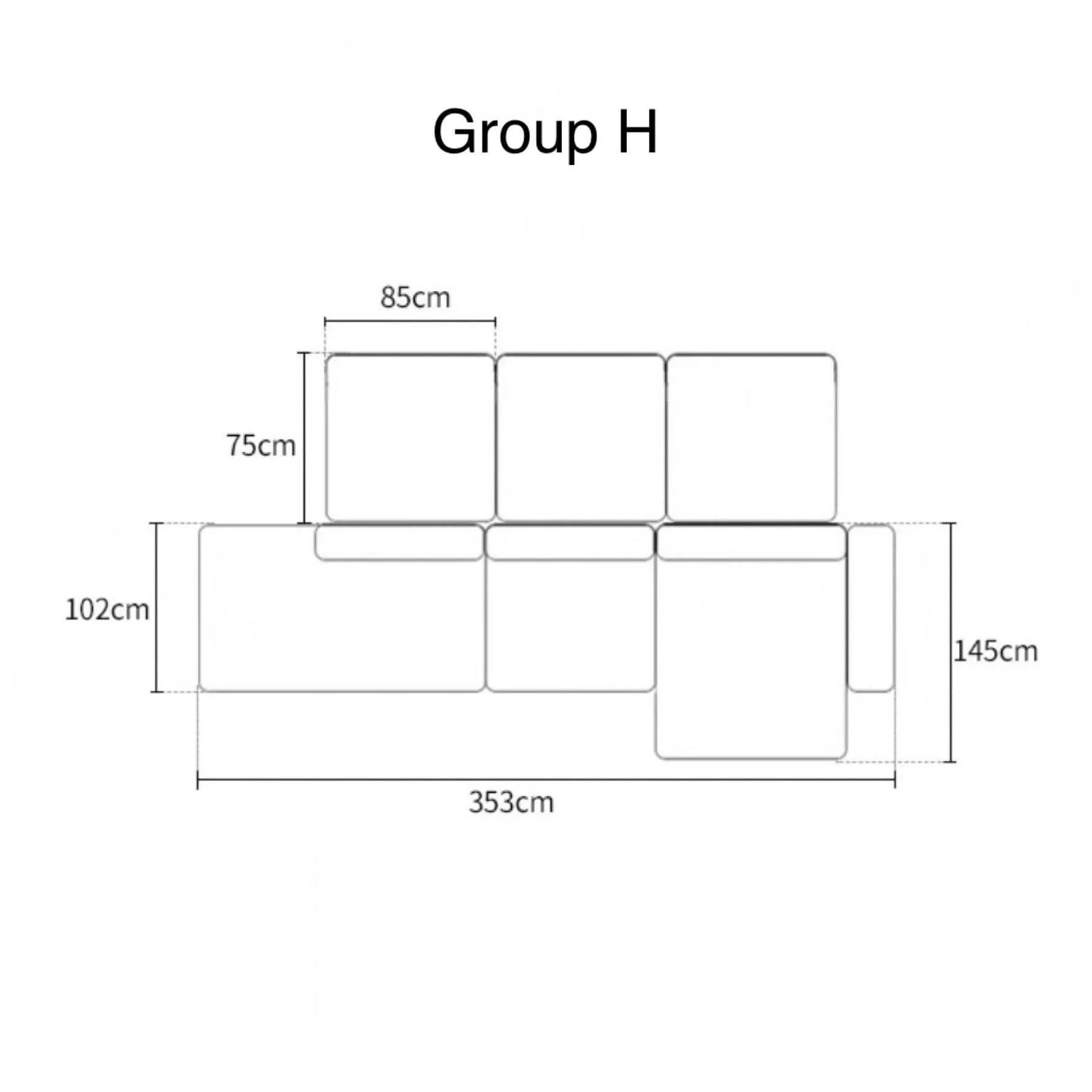 Caprice Sectional Island L-Shape Sofa