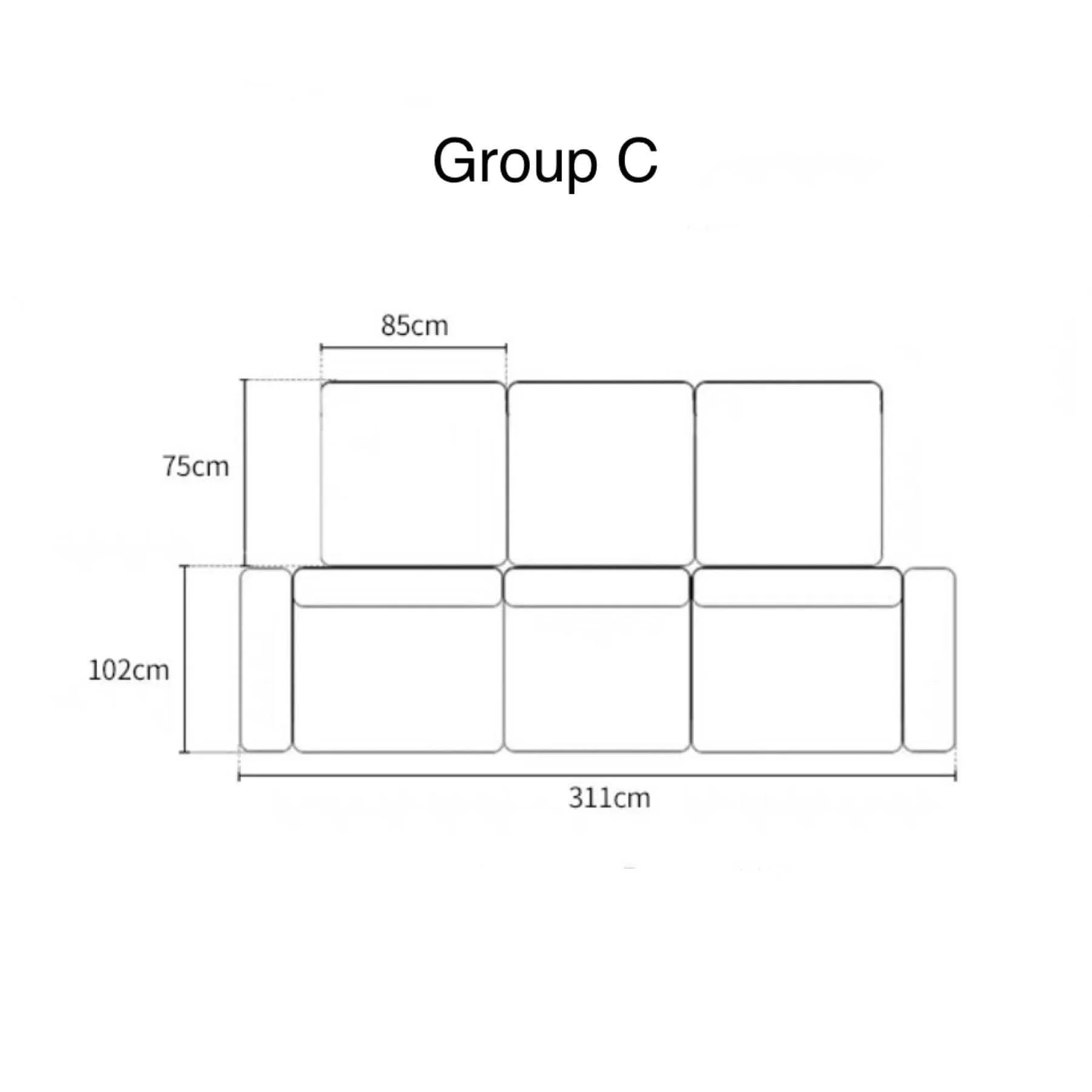 Caprice Sectional Island L-Shape Sofa