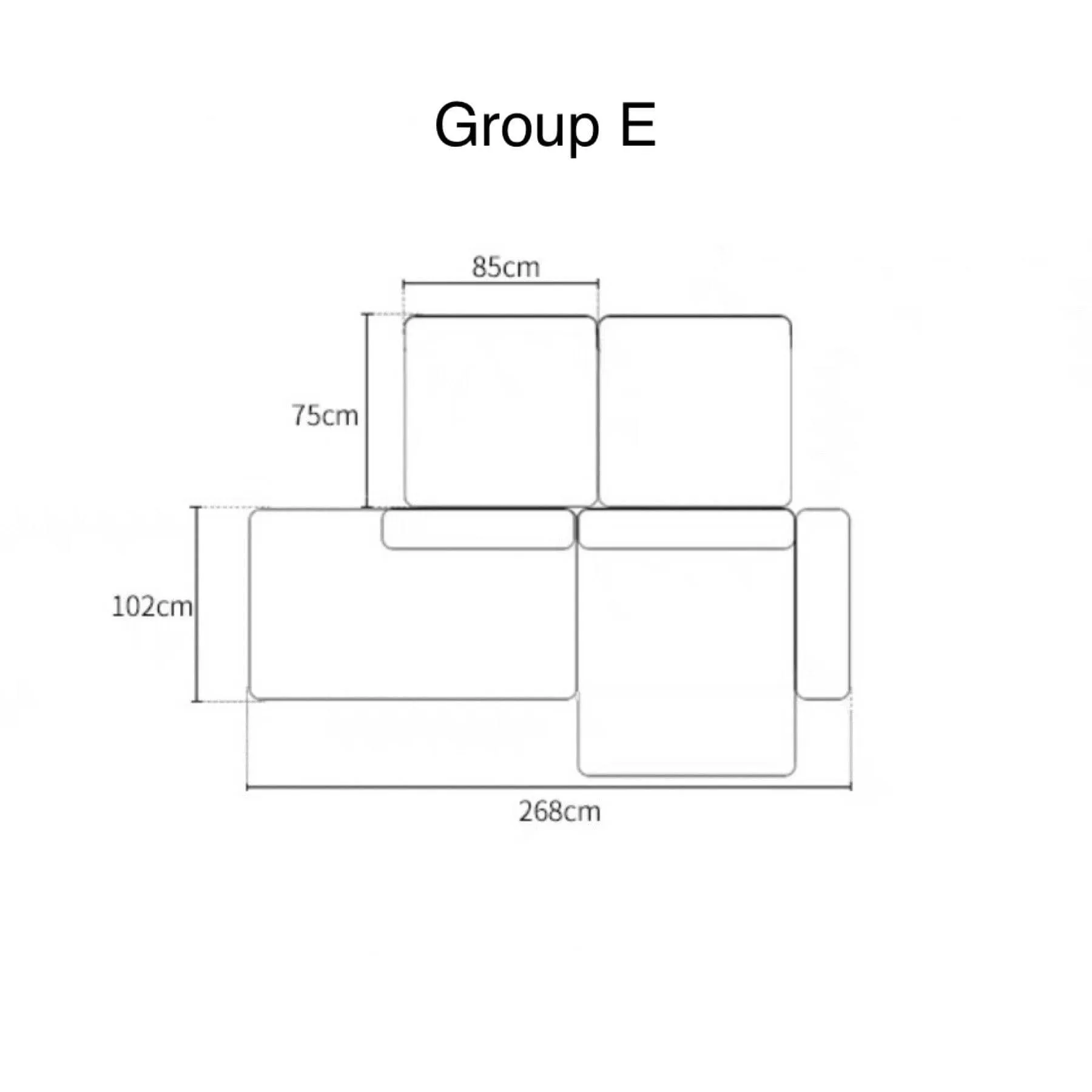 Caprice Sectional Island L-Shape Sofa