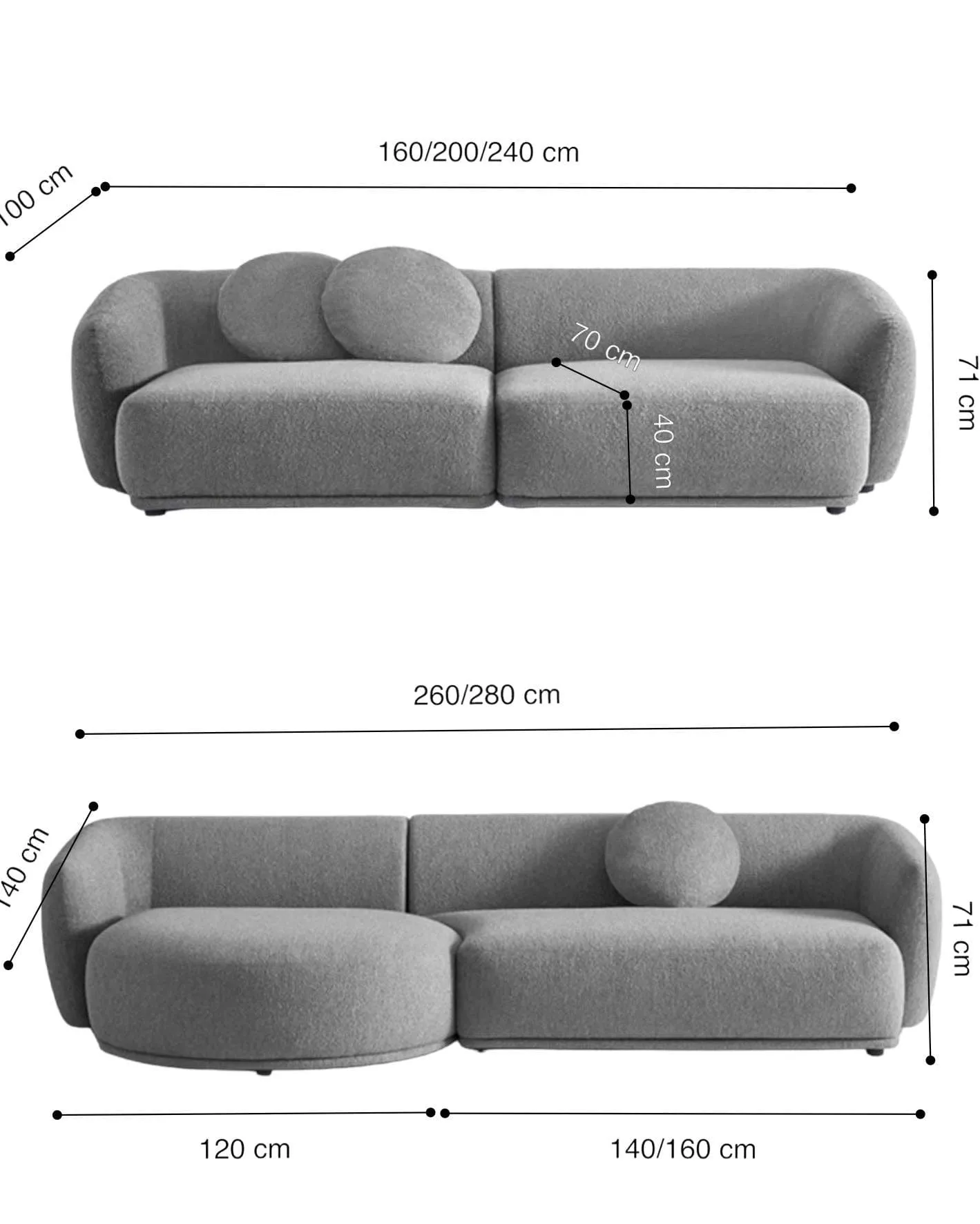 Carl Sectional Curve Sofa