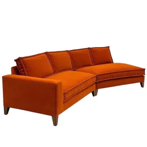 Carol Scratch Resistant Angular Bent Chaise Sectional Sofa